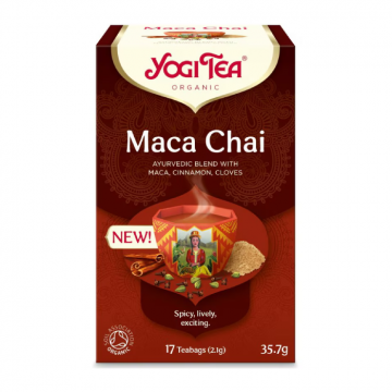 Ceai bio Maca Chai, 17 plicuri/35.7 g, Yogi Tea Ceai bio Maca Chai, 17 plicuri/35.7 g, Yogi Tea