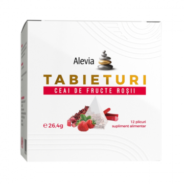 Ceai de fructe rosii Tabieturi, 12 plicuri, Alevia Ceai de fructe rosii Tabieturi, 12 plicuri, Alevia