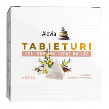 Ceai rooibos creme brulee Tabieturi, 12 plicuri, Alevia Ceai rooibos creme brulee Tabieturi, 12 plicuri, Alevia