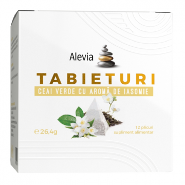 Ceai verde cu aroma de iasomie Tabieturi, 12 plicuri, Alevia Ceai verde cu aroma de iasomie Tabieturi, 12 plicuri, Alevia