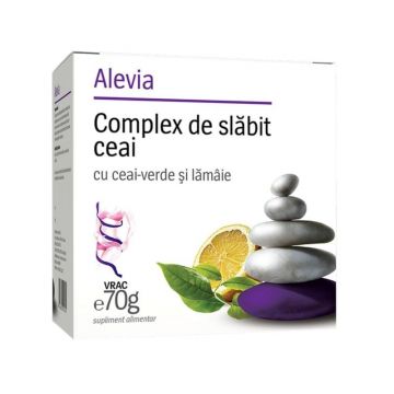 Complex de slabit ceai verde si lamaie, 70 g, Alevia Complex de slabit ceai verde si lamaie, 70 g, Alevia