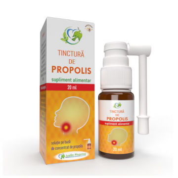 Tinctura de propolis, 20 ml, Justin Pharma Tinctura de propolis, 20 ml, Justin Pharma