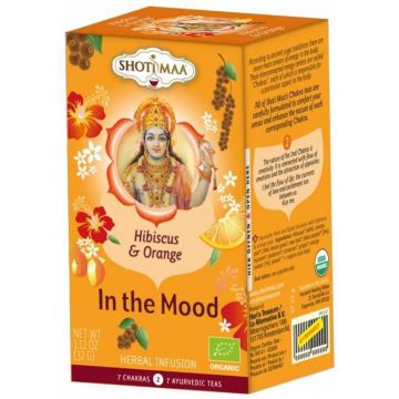 Ceai Shotimaa Chakras - In The Mood - hibiscus si portocale eco-bio 16dz - Shotimaa