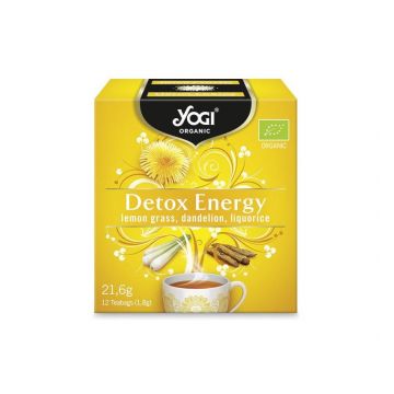 Ceai detoxifiant cu lemongrass, papadie si lemn dulce, 12 plicuri ECO-BIO - Yogi Tea