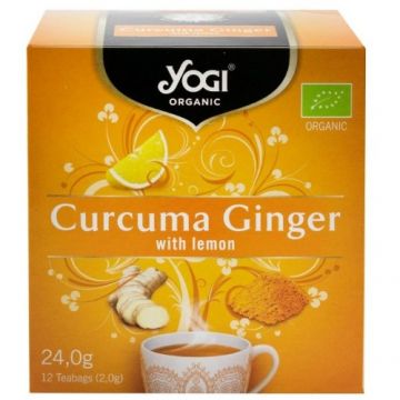 Ceai curcuma, ghimbir si lamaie, 12 plicuri, Yogi Tea