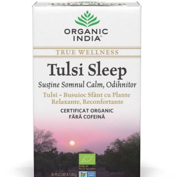 Ceai Tulsi Sleep pentru Somn Calm, Odihnitor 18pl ECO| Organic India